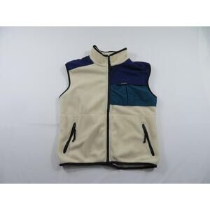 Wyoming Wear Fleece Purple Green Ivory Vest Sz XL 1990s